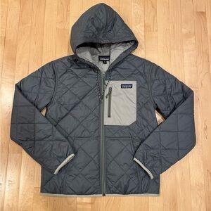 Patagonia Women’s Grey Quilted Hooded Jacket